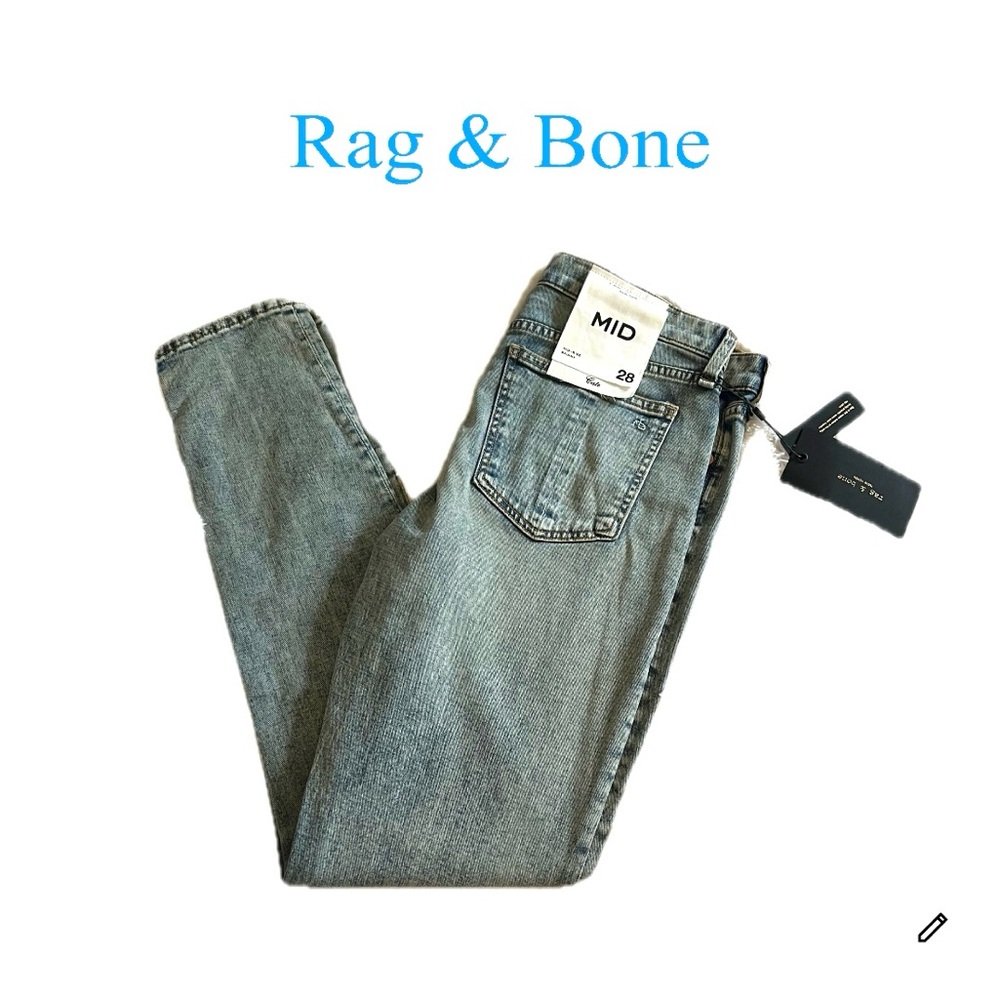 Rag & Bone Stella Cate Mid Rise Skinny Jean Medium Indigo Wash 28 x 30 NWT